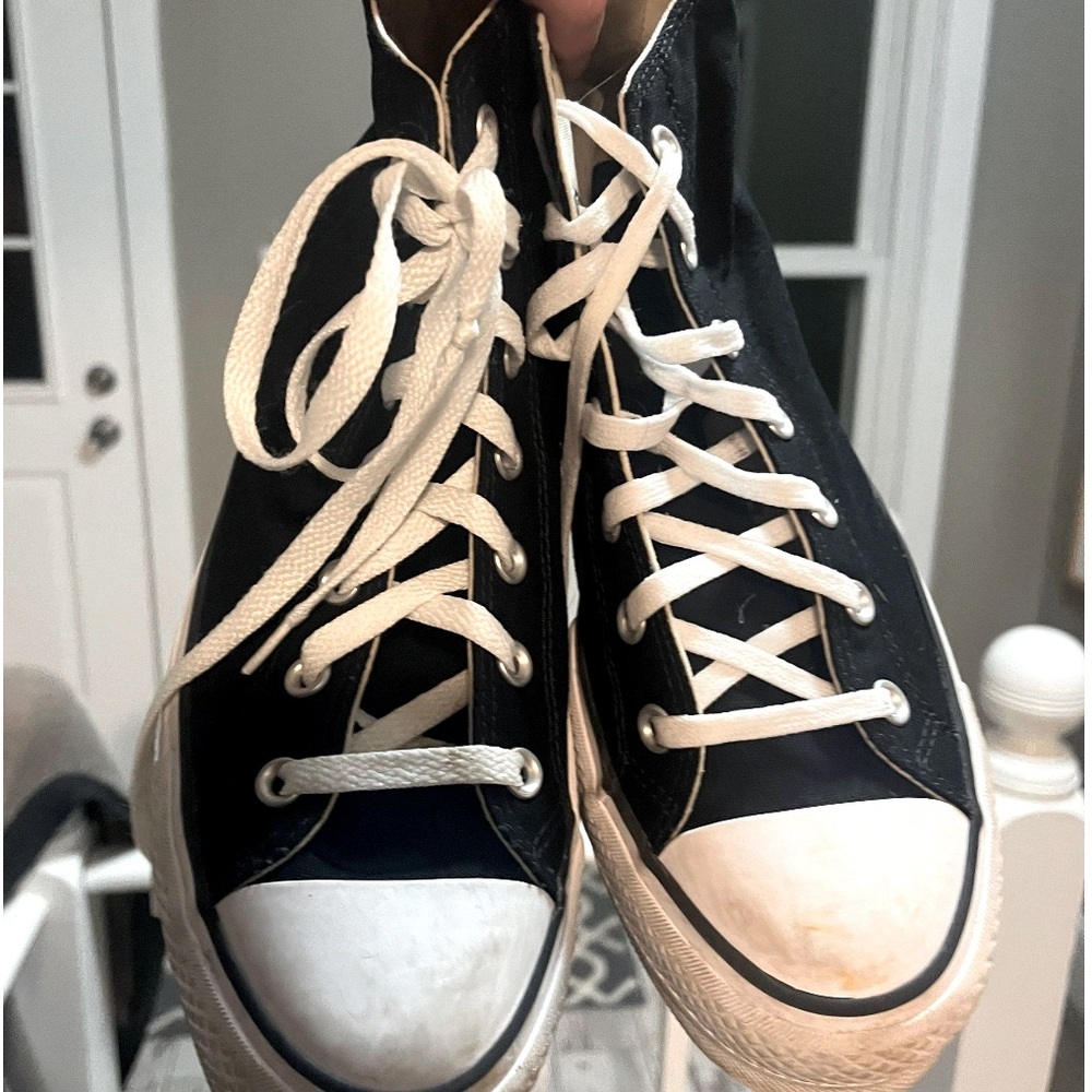 Black High Platform Converse